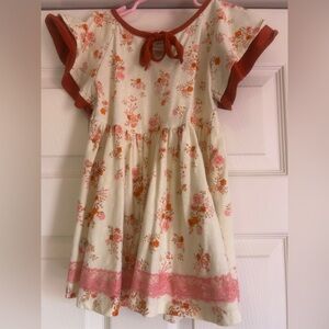 Wildflowers Floral Kids Top - Cream and Pink